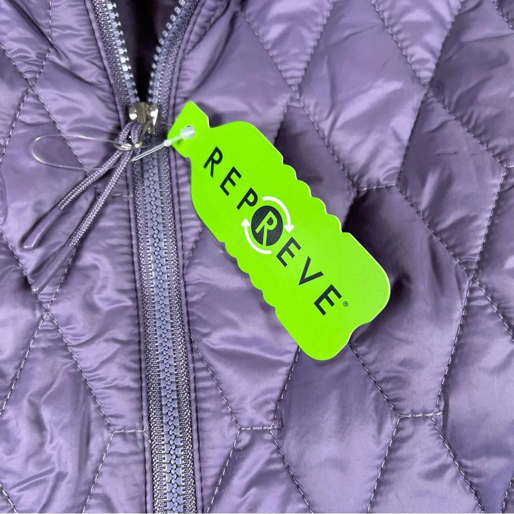 Lightweight Puffer Vest Quilted Purple NWT Zip Up Repreve Free Country Women's S - Picture 4 of 14